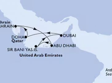 НОВА ГОДИНА НА КРУИЗ В ПЕРСИЙСКИЯ ЗАЛИВ С MSC EURIBIA - малка група с водач от агенцията